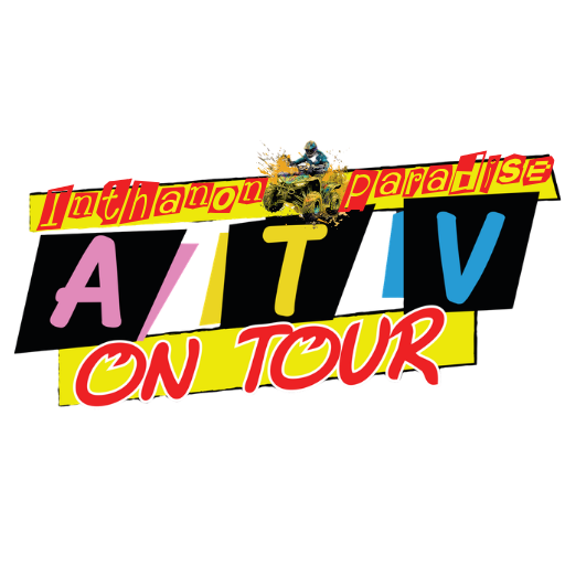 Colorful logo with text: Inthanon Paradise ATV on Tour.